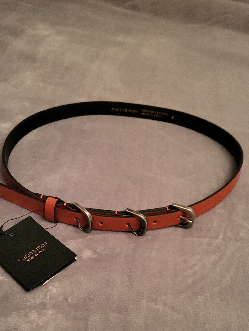 Martina Mori Genuine Leather Belt,made In Italy